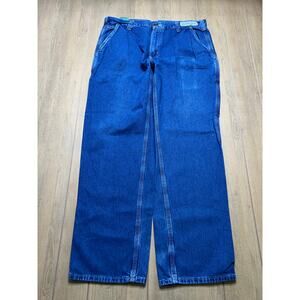 Vintage Carhartt Jeans Mens 38x32 Blue Denim Carpenter Dungaree Distress Y2K
